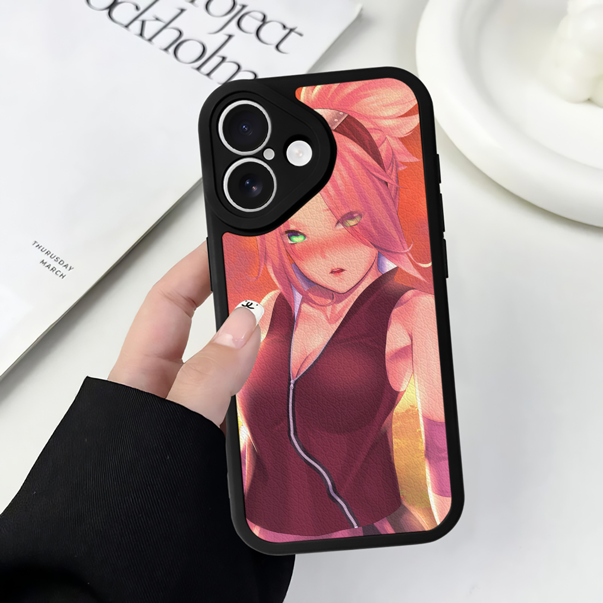 （画像用） NARUTO -ナルト- NARUTO -ナルト- 疾風伝 【iPhone 16シリーズ対応】シリコンスマホケース（レザー調） 材質：シリコン